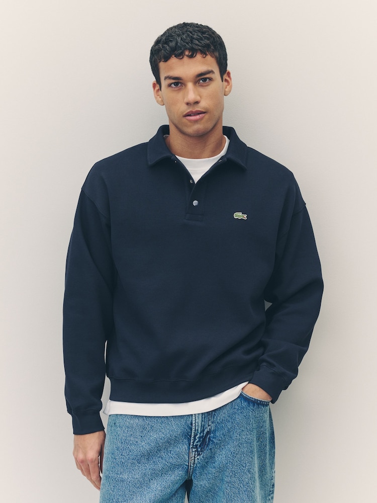 Lacoste Double Face Piqué Sweatshirt Polo Collar - Image 1 of 6