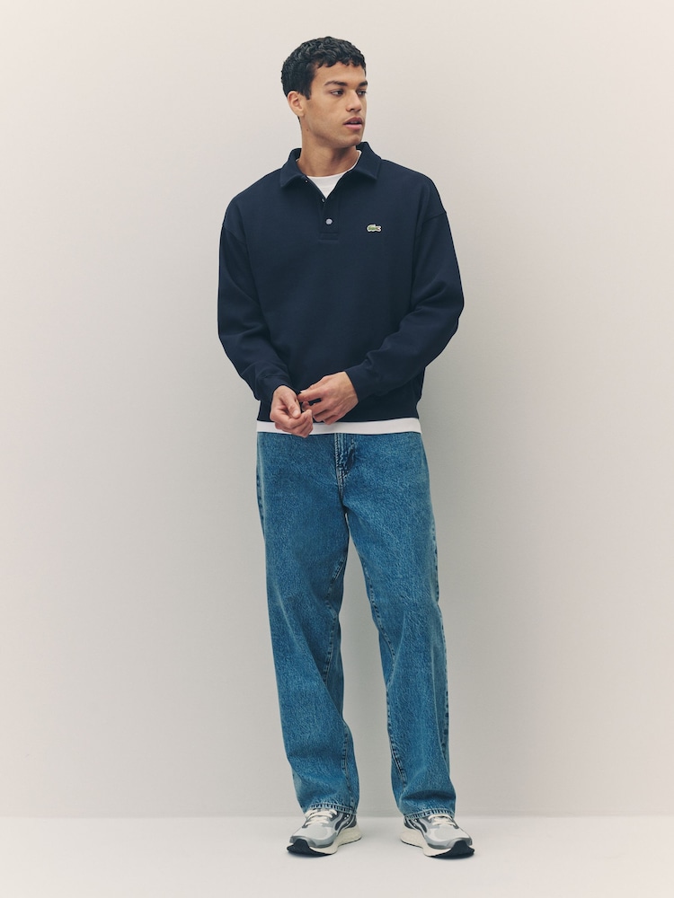 Lacoste Double Face Piqué Sweatshirt Polo Collar - Image 3 of 6