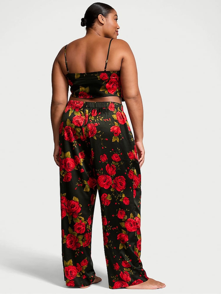 Zwarte Glamorous roos - Victoria's Secret cropped satijnen pyjama - Image 2 of 3