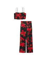 Zwarte Glamorous roos - Victoria's Secret cropped satijnen pyjama - Image 3 of 3