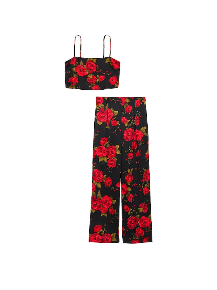 Zwarte Glamorous roos - Victoria's Secret cropped satijnen pyjama - Image 3 of 3