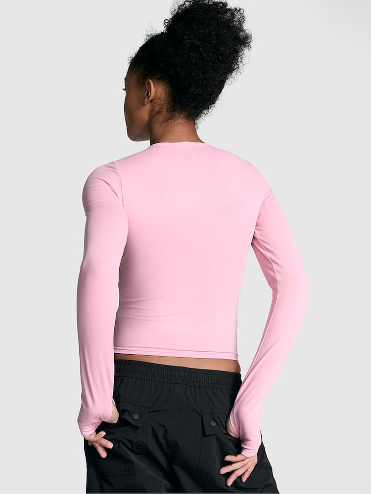Victoria's Secret PINK Cameo Pink Relay Cinched Long Sleeve T-Shirt - Image 2 of 3