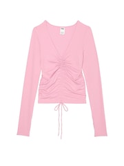 Victoria's Secret PINK Cameo Pink Relay Cinched Long Sleeve T-Shirt - Image 3 of 3