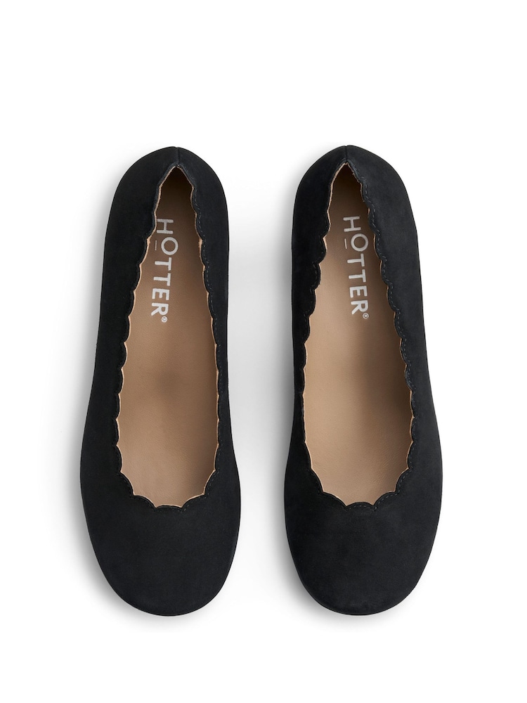 Hotter Black Regular Fit Jive Slip-On Shoes - Image 4 of 4
