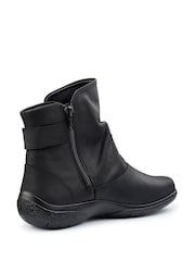 Hotter Black Regular Fit Rumour Zip Buckle Boots - Image 4 of 4