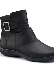 Hotter Black Wide Fit Rumour Zip Buckle Boots - Image 2 of 3