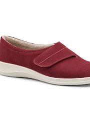 Hotter Red Regular Fit Wrap Touch Fastening Slippers - Image 2 of 4