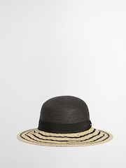 Barbour® Black Macy Braid Crochet Summer Hat - Image 2 of 4