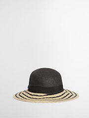 Barbour® Black Macy Braid Crochet Summer Hat - Image 3 of 4