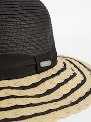 Barbour® Black Macy Braid Crochet Summer Hat - Image 4 of 4