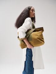 Barbour® Green 100% Cotton Mya Tote Bag - Image 2 of 11