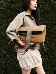 Barbour® Green 100% Cotton Mya Tote Bag - Image 4 of 11