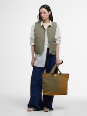 Barbour® Green 100% Cotton Mya Tote Bag - Image 5 of 11