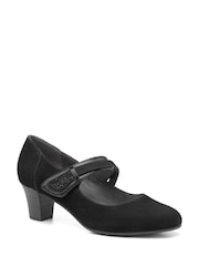 Hotter Black Samba Touch-Fastening Wide Fit Shoes - Image 2 of 4
