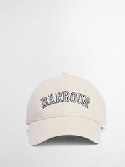 Barbour® White International Emily Varsity Logo Sports 100% Cotton Cap - Image 1 of 4