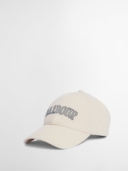 Barbour® White International Emily Varsity Logo Sports 100% Cotton Cap - Image 3 of 4