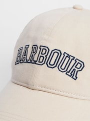 Barbour® White International Emily Varsity Logo Sports 100% Cotton Cap - Image 4 of 4
