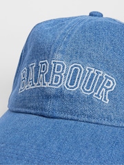 Barbour® Blue International Emily Varsity Logo Sports 100% Cotton Cap - Image 5 of 5