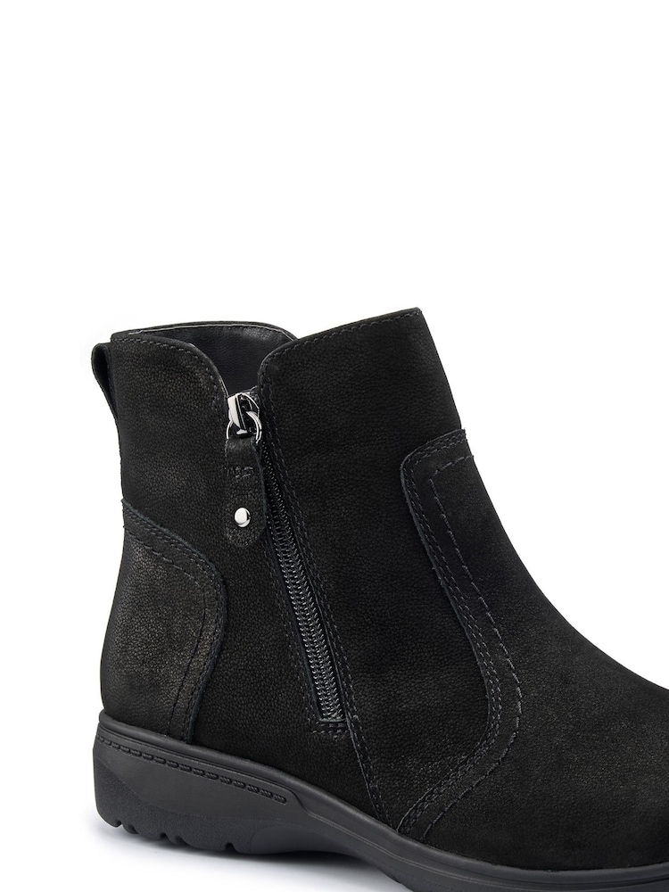 Hotter Black Regular Fit Derby Zip Boots - Image 2 of 4