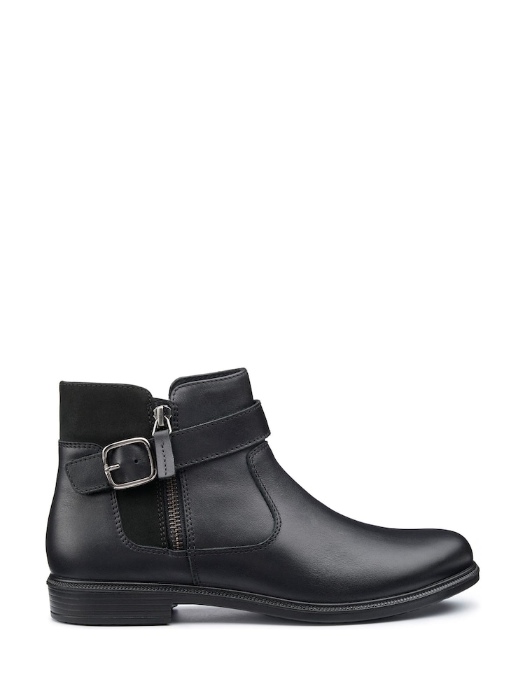 Hotter Black Kingston Zip Wide Fit Boots - Image 1 of 4