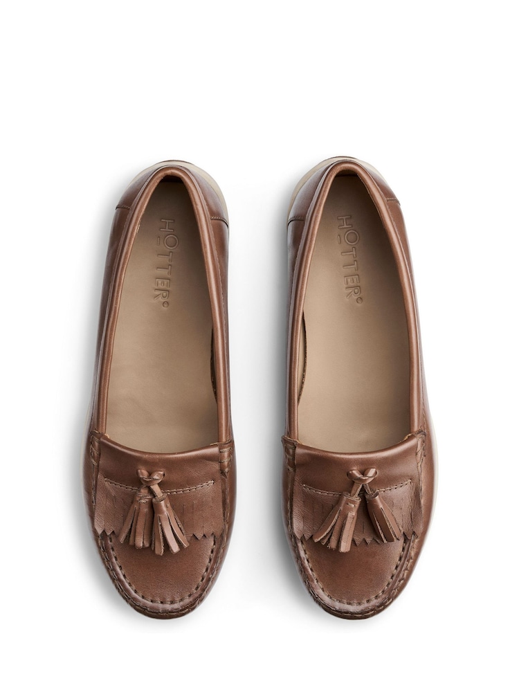 Hotter Brown Regular Fit Keel Slip-On Shoes - Image 4 of 4