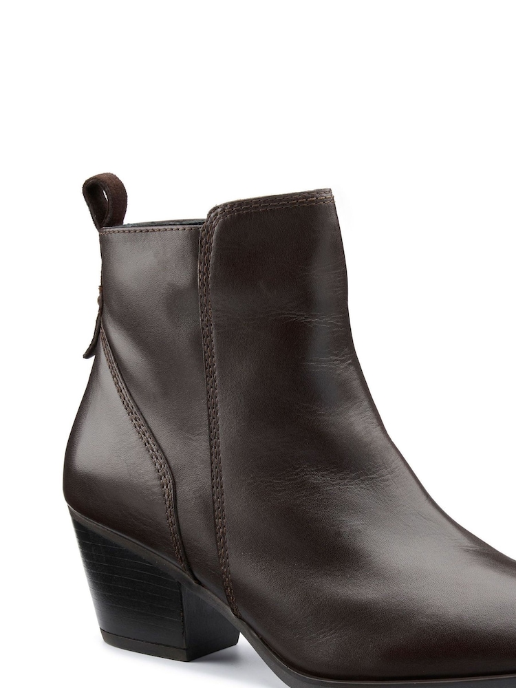 Hotter Brown Regular Fit Delight Zip Boots - Image 2 of 4