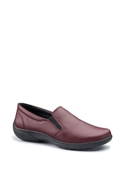 Hotter Glove II Burgundy Red Extra Wide Fit Slip-On Shoes - Image 2 of 4