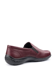 Hotter Glove II Burgundy Red Extra Wide Fit Slip-On Shoes - Image 3 of 4