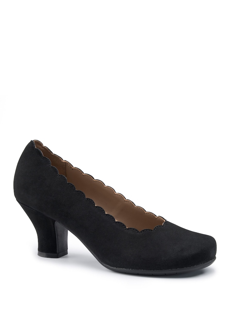 Hotter Black Wide Fit Jive Slip-On Shoes - Image 2 of 4