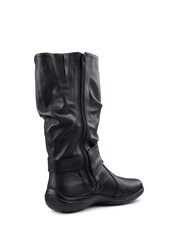 Hotter Black Dark Ballinderry Zip/Buckle Wide Fit Boots - Image 2 of 4