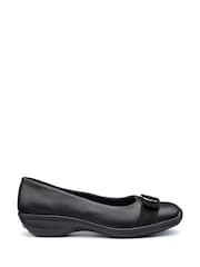 Hotter Black Grace Slip-on Wide Fit Shoes - Image 1 of 4