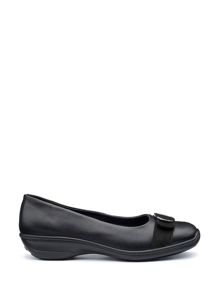 Hotter Black Grace Slip-on Wide Fit Shoes - Image 1 of 4