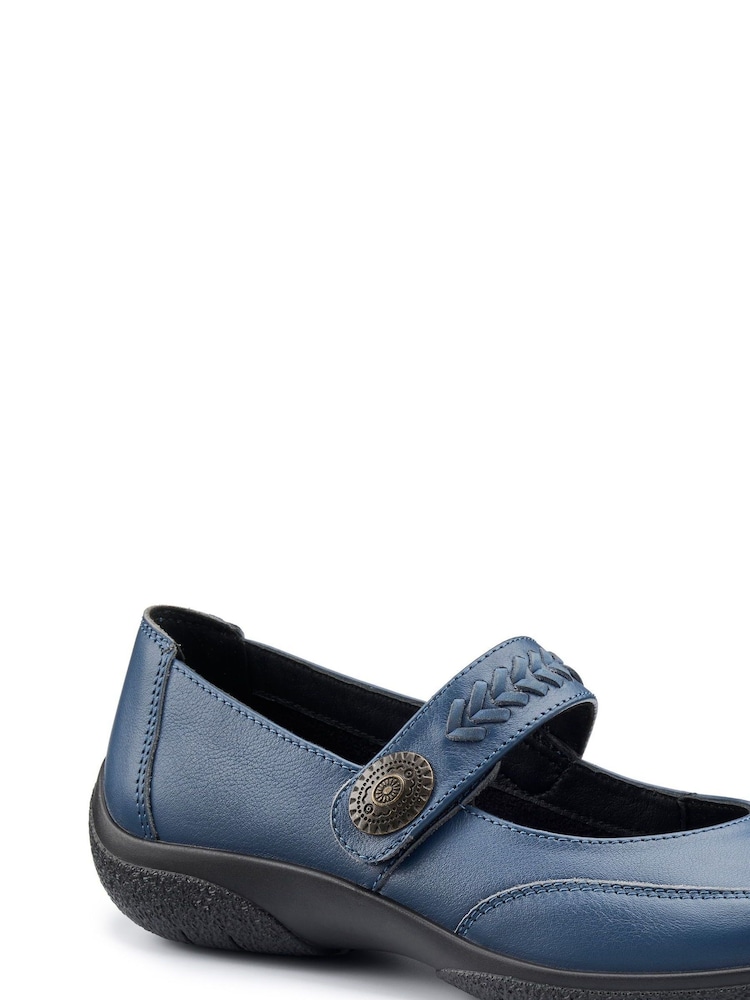 Hotter Blue Regular Fit Honour Touch Fastening Shoes - Image 2 of 4 Hotter Blue Regular Fit Honour Touch Fastening Shoes - Image 2 of 4