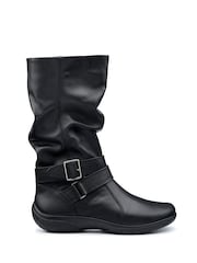 Hotter Black light Ballinderry Zip/Buckle Wide Fit Boots - Image 1 of 4