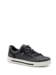 Hotter Black Wide Fit Leo Lace-Up/Side Zip Trainers - Image 2 of 4
