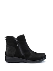 Hotter Black Derby Zip Wide Fit Boots - Image 1 of 4