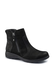 Hotter Black Derby Zip Wide Fit Boots - Image 2 of 4