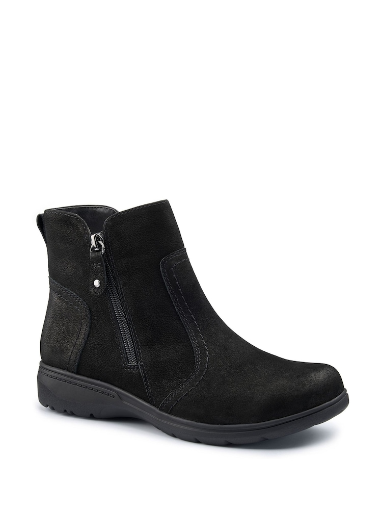 Hotter Black Derby Zip Wide Fit Boots - Image 2 of 4