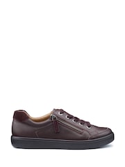 Hotter Burgundy Red Standard Fit Chase II Lace up / Zip Trainers - Image 1 of 4