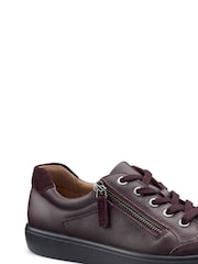Hotter Burgundy Red Standard Fit Chase II Lace up / Zip Trainers - Image 2 of 4