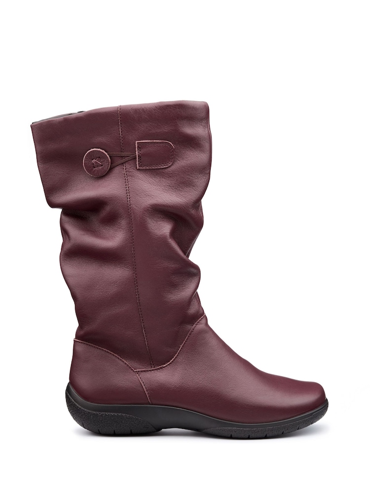 Hotter Red Wide Fit Derrymore II Zip-Fastening Boots - Image 1 of 4