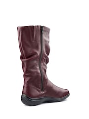 Hotter Red Wide Fit Derrymore II Zip-Fastening Boots - Image 3 of 4