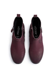 Hotter Red Regular Fit Epsom Zip Boots - Image 4 of 4