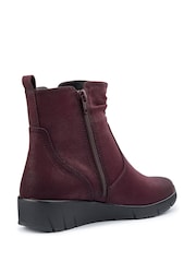 Hotter Red Wide Fit Epsom Zip Boots - Image 3 of 4
