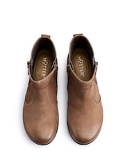 Hotter Brown Regular Fit Derby Zip Boots - Image 3 of 4