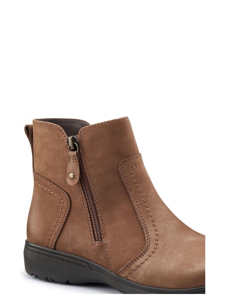 Hotter Brown Regular Fit Derby Zip Boots - Image 4 of 4