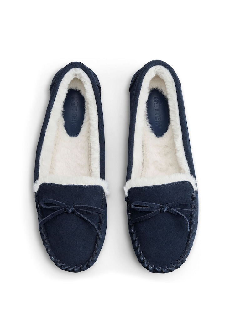 Hotter Blue Regular Fit Cherish Slip-On Slippers - Image 4 of 4