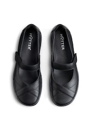 Hotter Black Standard Fit Hope Touch-Fastening Leather Shoes - Image 4 of 4