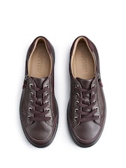 Hotter Burgundy Red Wide Fit Chase II Lace up / Zip Trainers - Image 4 of 4