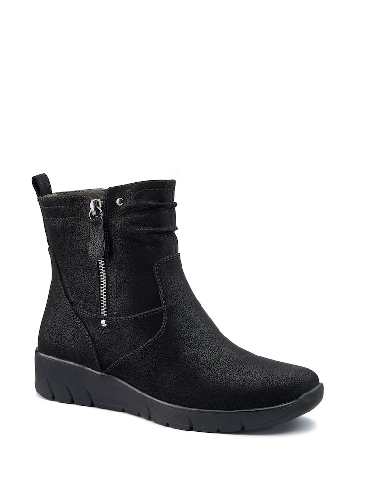 Hotter Black Wide Fit Epsom Zip Boots - Image 2 of 4